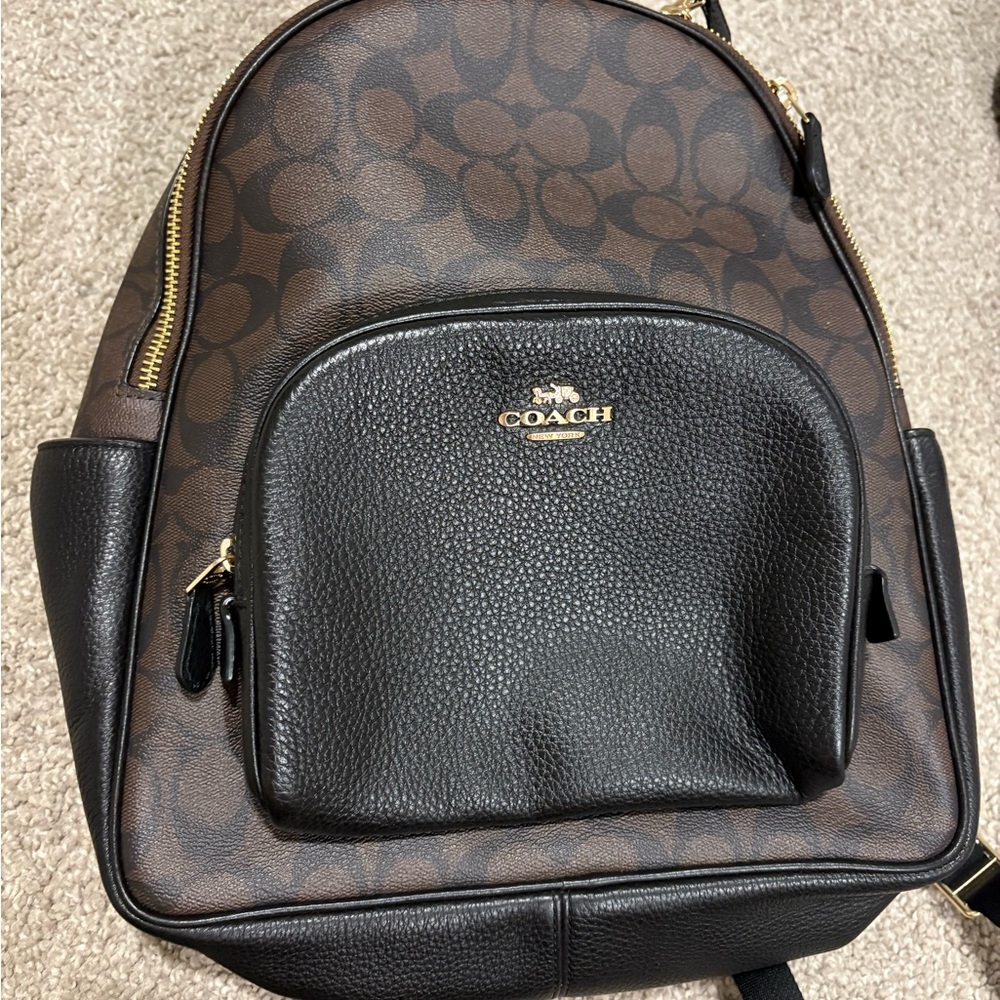 Coach Brown and Black Backpack